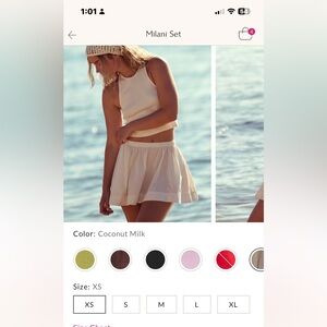 Stylish Sleeveless Top and Skirt Set SZ Xs